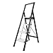 Produktbild LXF Stehleitern Klappbare 4-Stufen-Leiter, breites Pedal Aluminiumlegierung Trittleiter Indoor, multifunktionales Treppenhaus für Haushalt, tragendes 150kg (Farbe : SCHWARZ)