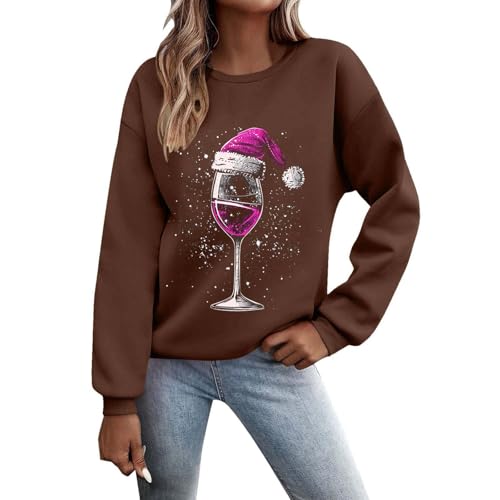 Sweat-shirt femme sans capuche marron pour vos soirées d'hiver cocooning