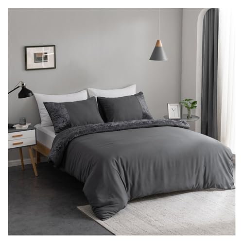 Parure de lit Queen Size en velours patchwork avec couette double confortable - 4