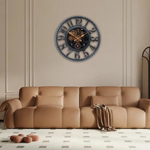 16 Retro Light-Sensor Moving Gear Clock