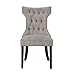 DHP Clairborne Tufted Dining Chair (Set of 2), Wood, Taupe / Espresso