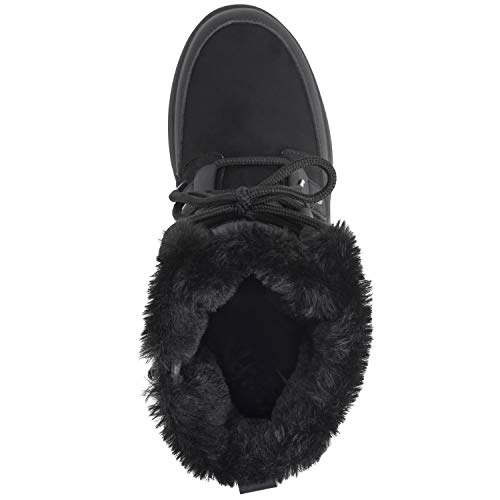 Polar Products Womens Quilted Short Faux Fur Snow Waterproof Winter Durable Warm Boots - 11 - BLK42 AYC0520 - Thumbnail 6