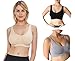 Produktbild JOJOANS 3er Pack Sports BH Bralette Die ultimative Komfort-BH gepolstert Nahtlose Stretch Action Freizeit hochwertige Unterwäsche (Hautfarben+Schwarz+Licht Grau, XXXL)