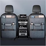 IXEUYN Organizador Asiento Coche para Audi S6 S7 S8 SQ5 TT(2 seast) TT(4 seast), Organizador Asiento Coche Niños Universal Multi-Bolsillo Protector Trasero Fácil de Limpiar Organizador,Gray-Two