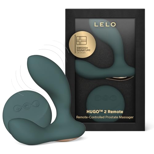 LELO Hugo 2 Remote Prostate Vibrator Male Sex Toy for Men Wireless Prostate Massager with Intense Vibrations Discreet Mens Vibrator Premium Prostate Toy (Green)