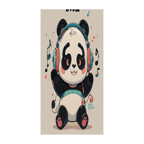 Toile de fond panda amusante pour décoration de jardin et anniversaire