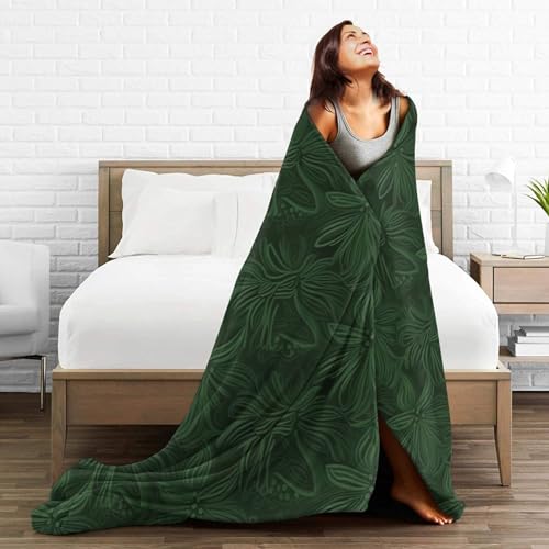 Couverture légère toutes saisons plaid vert lit canapé 203 x 152 cm
