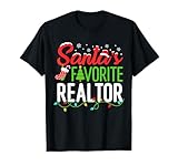 Santa's Favorite Realtor Christmas Real Estate Agent Funny T-Shirt