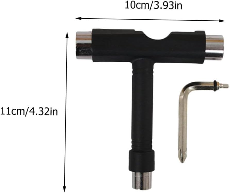 4pcs Multi-Functional Skateboard t Tool Kit Shaped Allen Wrenches for Easy Adjustments and Repairs of Skateboard Wheels Trucks and Bearings