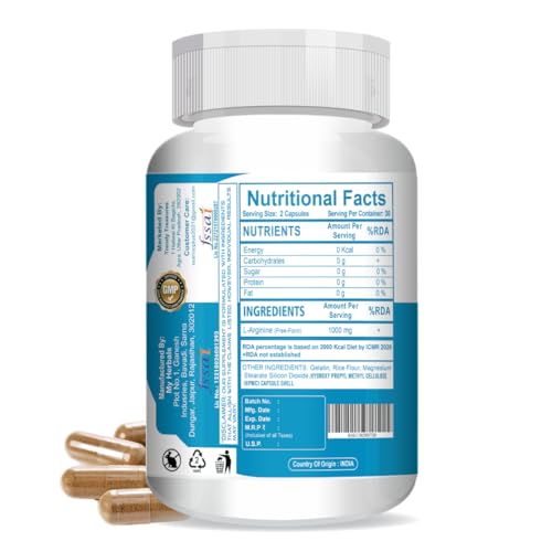 Image of L-Arginine 500mg Supplement - Amino Acid Tablets for Men & Women | Supports Circulation & Cardiovascular Health | 120 Tablets | Non-GMO, Gluten Free, USA Formulated