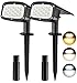Produktbild Solarleuchte Garten, ElectriBrite 34 LED Solarlampen für Außen Garten, Solarstrahler Garten mit 3 Lichtmodi und 4 Helligkeitsstufe, IP67 Wasserdicht, Solarleuchten für Garten, Sträucher, (2 Stücke)