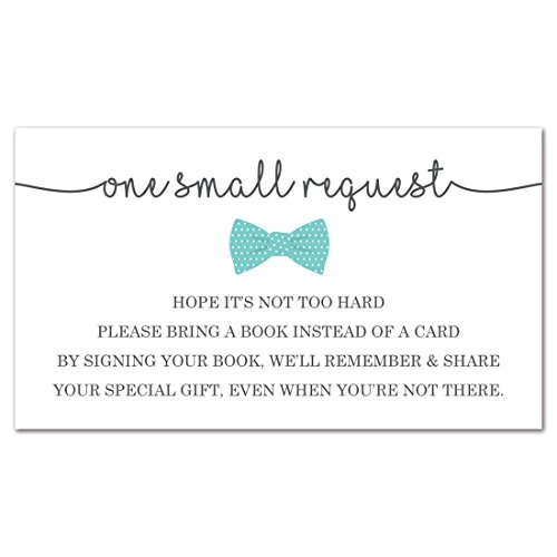 48 Bow Tie Bring A Book Card (Teal)