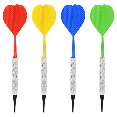 Accmor AC8304-RBYG-12PC 12 Pcs Soft Tip Darts, Bar Dart, Plastic Tip Darts Set thumb #1