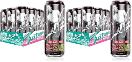 Image of AriZona Arnold Palmer Strawberry - Half & Half, Big Can, 22 Fl Oz (24 Pack)