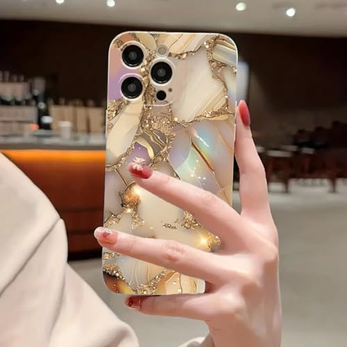 Coque iPhone 13 antichoc marbre doré anti rayure et chute - 4