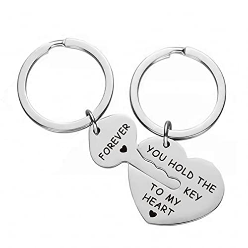 Seglory Schlüsselanhänger - Herz mit Gravur YOU HOLD THE KEY TO MY HEART - Schlüssel zum Herzen Schlüsselring für Paare | Geliebte im Set | Glück | Geschenk | Jahrestag | Hochzeit | Liebe Cover