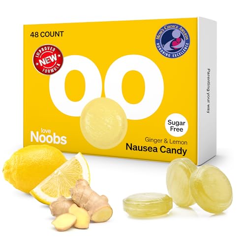 Lemon Ginger Candy von LoveNoobs™ gegen Schwangerschaftsübelkeit, Zitronen-Ingwer-Kaubonbons für...