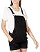 Motherhood Maternity Women's Indigo Blue Destructed Side Panel Denim Shortall