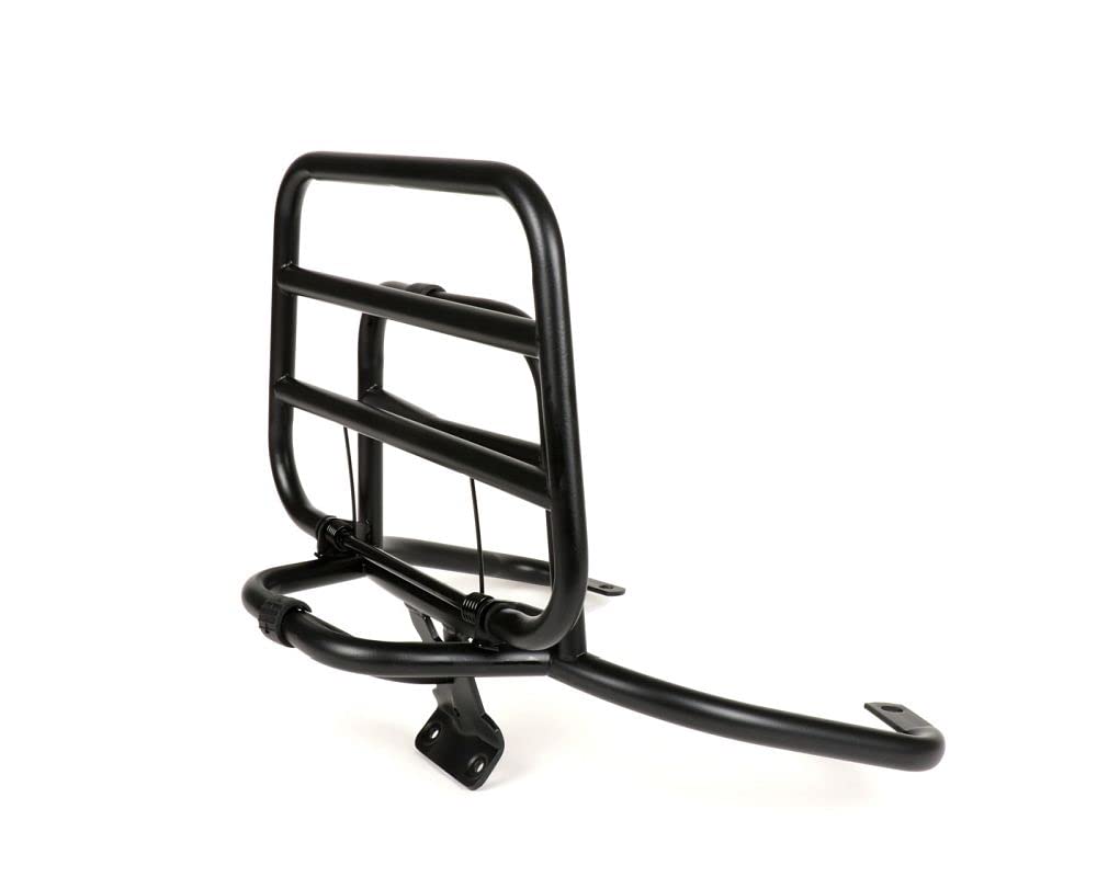 MOTO NOSTRA Gepäckträger klappbar hinten schwarz kompatibel Vespa LX50 LX125 LX150 LXV50 LXV125 S50 S125 S150