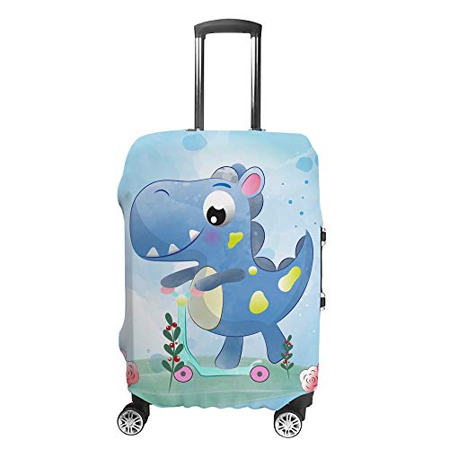 Housse de protection pour bagages élastique et lavable contre la poussière motif dinosaure