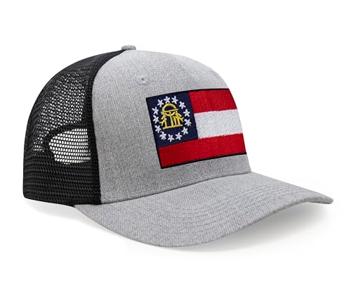 Image of International Tie State Hat for Men and Women, Adjustable Snapback Trucker Baseball Cap with Embroidered Patch