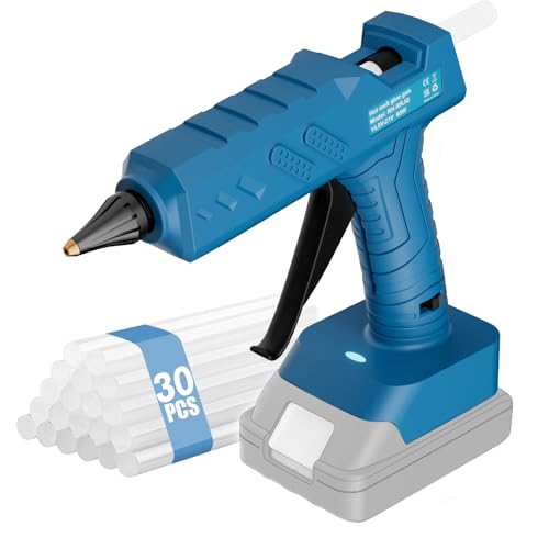 Cordless Glue Gun for Makita 18V Battery(Battery Not Included), 90s Fast Heating Hot Glue Gun with 30 Glue Sticks, Great for Crafting, DIY