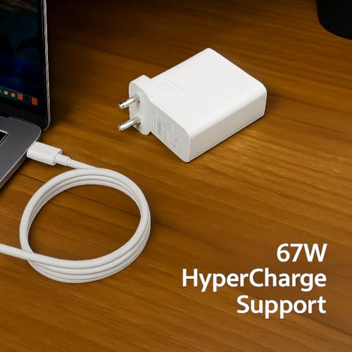 Image of Redmi 67W USB A to Type C Hypercharge 1M Cable 6Amp Fast charging speed Compatible with Mi, Redmi 15 Ultra /15 /Note 14 Pro+ /14 /14C /13 /12 /A5 /Poco Android Phone Laptop, White