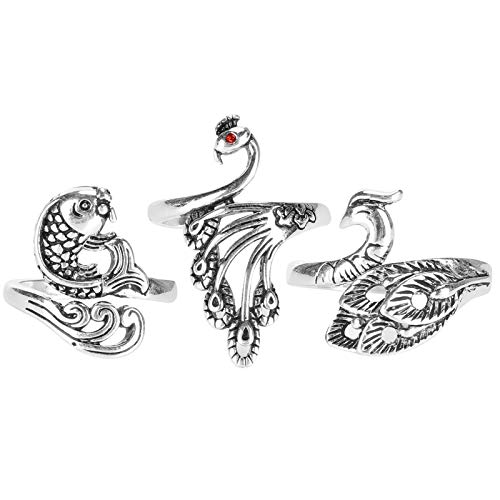 3 peças de laço de tricô ajustável, anéis de crochê fáceis de usa...