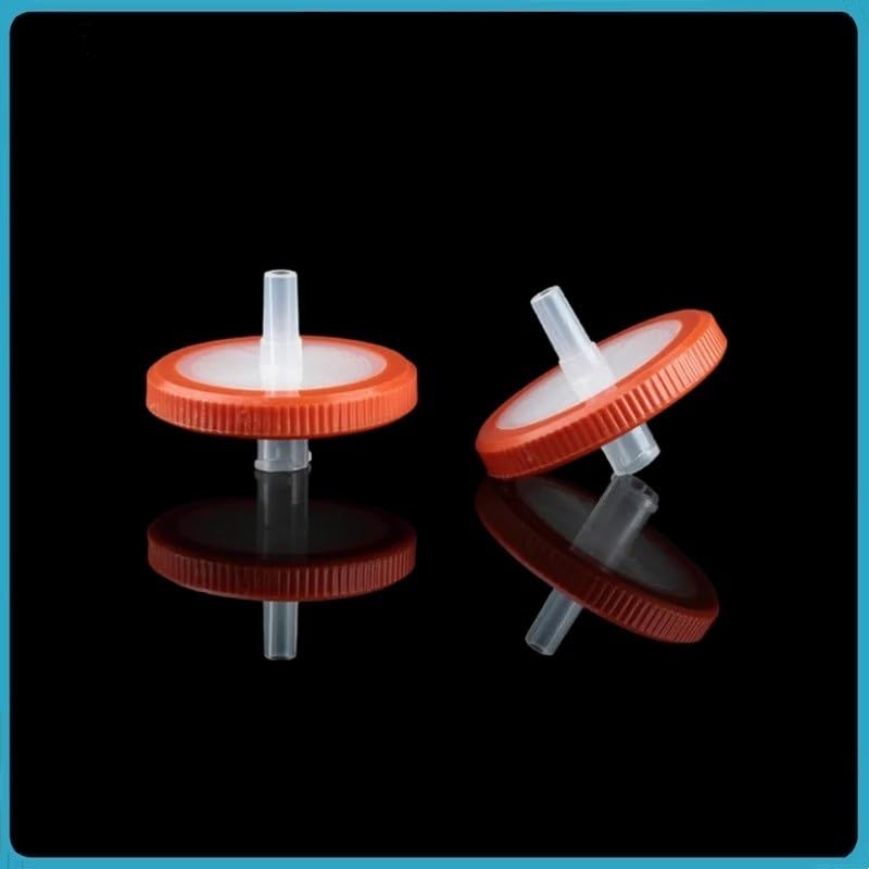 Filtro estéril de laboratorio, filtro de aguja microporosa de PTFE de 33mm de diámetro, 0,22um y 0,45um, resistente a ácidos y álcalis, 50 unidades(Hydrophobic 0.22 um)