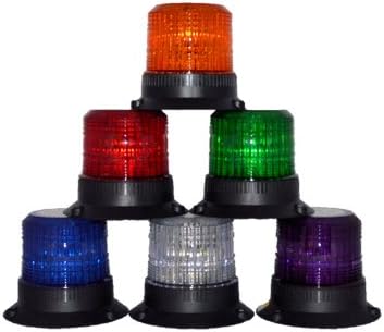 Miniatura 4 de BS2 12-110V DC estroboscópica xenón luz de advertencia de emergencia carretilla elevadora faro medio (transparente)