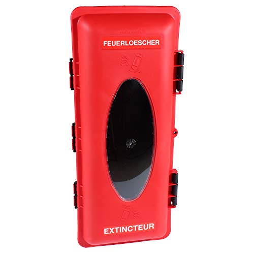 Extincteur | Pour extincteur 6 kg | Avec grande fenêtre | Pour voiture, camion, montage mural | Boîte de protection