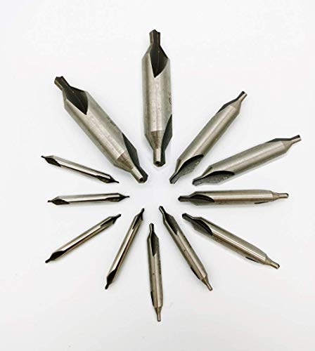 12 Pcs Hss Combined Center Drills Bit Set Countersinks 60 Degree Angle 5/3/2.5/2/1.5/1Mm #TOP2