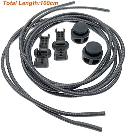 Sukmax Elastic No Tie Laces,100cm Elastic Shoe Laces No Tie Elastic Lock Shoelaces for Kids,Adults,Runners,Disabled