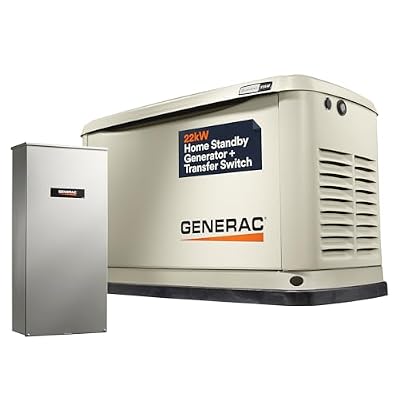Generac Guardian 22kW Home Generator, Transfer Switch & WiFi Monitoring