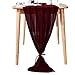 Aviviho 10ft Burgundy Chiffon Table Runner for Wedding Decor Boho Party Bridal Shower Baby Shower Table Decorations
