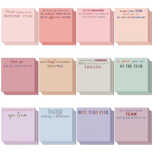 Notes adhésives inspirantes lignées Yinder jolis blocs cadeaux collègues