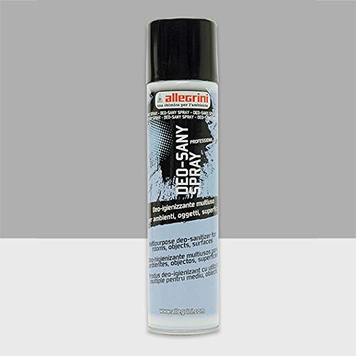 Deodorante per Ambienti Spray Sanitizzante Profumato Igienizzante per Ambienti Superfici Oggetti - Allegrini Deo Sany Spray - 12 Flaconi 400ml