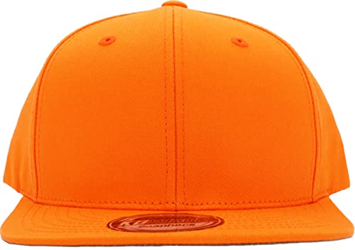 Image of KBETHOS Classic Snapback Hat Blank Cap Underbrim Cotton Wool Blend Flat Visor Adjustable Unisex