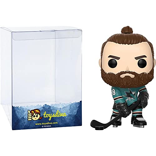 Funko B r e t Burns: P o p ! Hockey Vinyl Figurine Bundle with 1 Compatible 'ToysDiva' Graphic Protector (012-21348 - B)