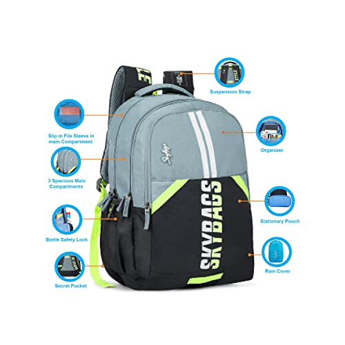Image of Skybags Pace 30L Laptop Backpack (Upto 15.6 inch), 3 Compartments