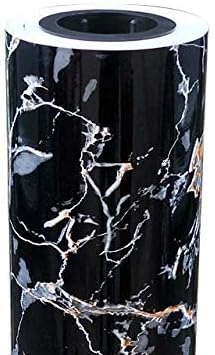 STARLITE ENTERPRISES Black Glossy Marble Self Adhesive Wallpaper for Almirah Cupboard, Floor, Tabletop, Wall, Fridge,Door Decorative Furniture Interior & Renovation(Black Glossy ,2 x 4 Feet)