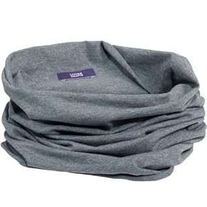 Living Crafts - LOURDES | Multifunktionstuch, Herbst- & Winterschal, Halstuch, Motorrad-Gesichtsmaske, Halswärmer, Wolle, Baumwolle (Bio) für Damen und Herren (Graphite Melange)