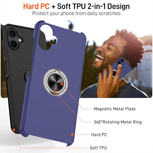 Coque Samsung Galaxy A06 antichoc bleu avec béquille - 6