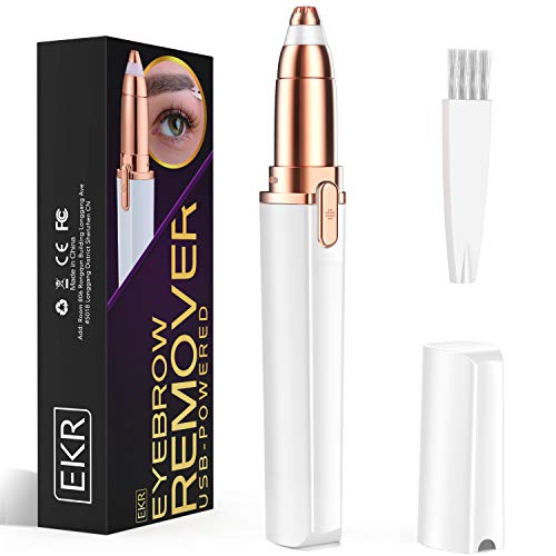 Ekr Eyebrow Hair Remover Painless - Precision Trimmer Razor Shaver Shaper Tool for Face Lips Nose Facial Hair Removal Epilator for Women - No Pain, Be Healthy, Be Pure, and Be Beautiful
