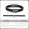 kaululu Personalisierte Herren Lederarmband mit Namen Graviert Perlenarmband Schwarz Braun für Männer Papa Opa Freund Vatertag Geschenke Weihnachten Personalisierte Geschenke Männer (Schwarz-3) #1