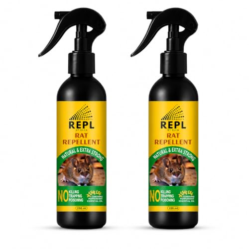 Image of Repl Rat Repellent Spray For Car & Home -(250x2) ml | 100% Natural Oils Based Rat Spray For Car Engine And Interior | Not Rat Killer But Rat Repellent For Home | 30 Days Long Bike & Car Rat Protector