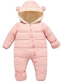 Baby Girls Snowsuit 0-3 Months Clothes Newborn Boy Puffer Jacket Pink Infant Boys Winter Coat with Hood 3 Months Snow Suits