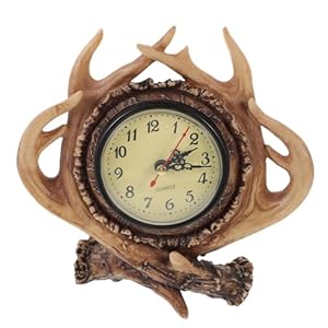 BESPORTBLE Antler Decor Deer Antler Table Clock Horn Clock Desk Clock Decoration Wildlife Alarm Clock Decorative Alarm Clock Fashion Table Clock Der Alarm Clock