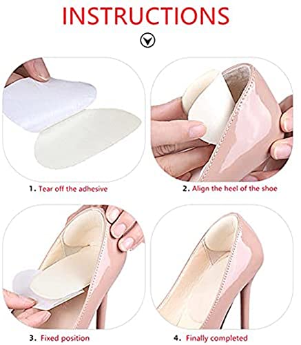 Image of Bringsine Shoe Pads, High Heel Shoe Cushion Insole Inserts Pads, Heel Grips Back Liner Shoe Boot Cushion 3 Pairs