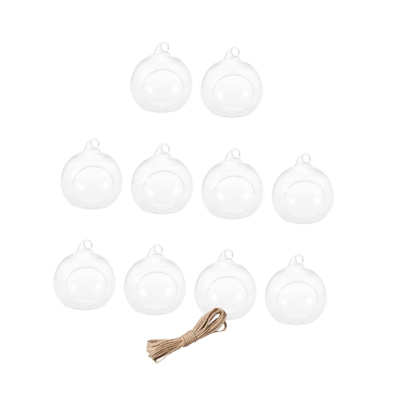 Suspension de verre pour mariage MAGICLULU lot de 10 boules à fond plat avec corde